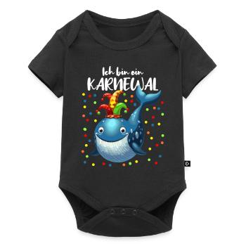 Karneval Wal lustig Konfetti Alaaf Rosenmontag - Baby Premium Kurzarmbody - Schwarz - Vorne