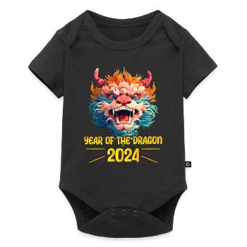 Majestic 2024 Dragon - Célébration du Nouvel An lunaire - Body à manches courtes Premium Bébé - noir - Devant