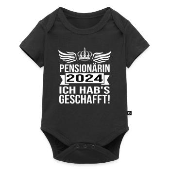 Pension 2024 Pensionärin 2024 Rente 2024 - Baby Premium Kurzarmbody - Schwarz - Vorne