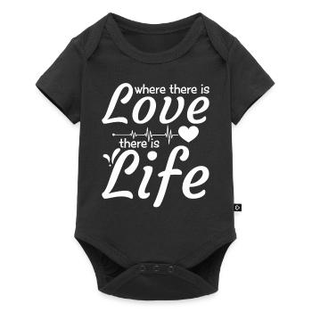 Love Quote Romantic Inspirational Message Life - Baby Premium short-sleeve bodysuit - black - Front