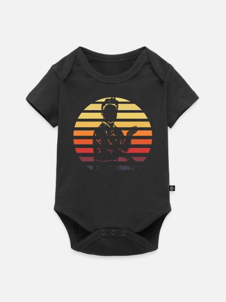 Wing Chun - Baby Premium Kurzarmbody - Schwarz