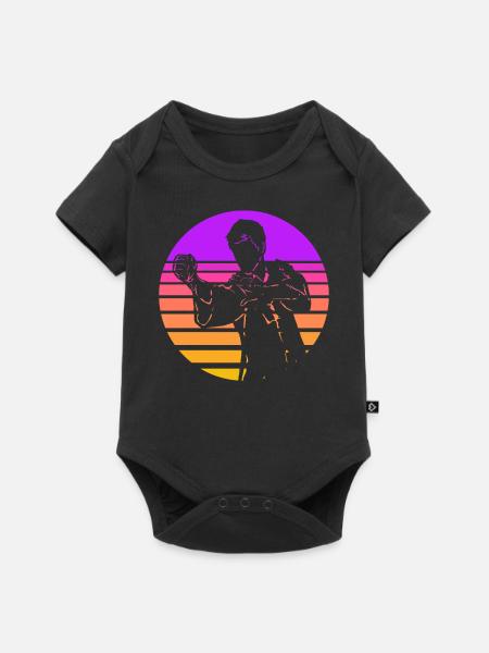Wing Chun - Baby Premium Kurzarmbody - Schwarz