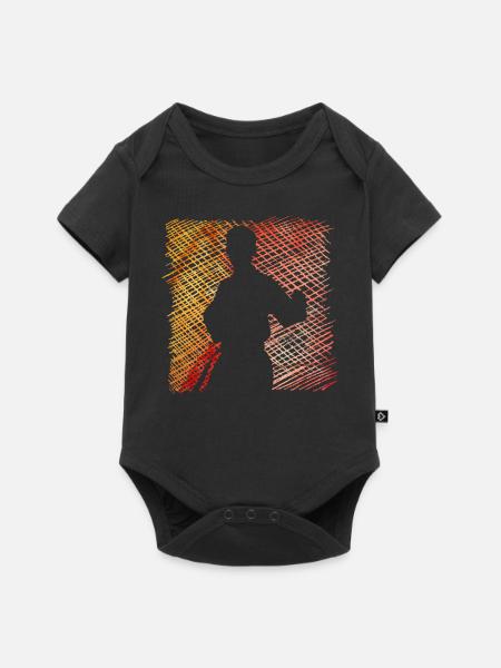 Wing Chun - Baby Premium Kurzarmbody - Schwarz