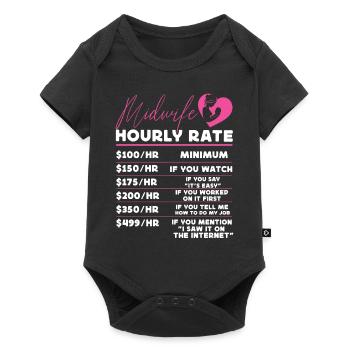 Nurse Midwife Birth Worker Midwife - Baby Premium short-sleeve bodysuit - black - Front