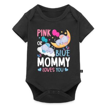 Maman rose ou bleue t'aime le sexe - Body à manches courtes Premium Bébé - noir - Devant
