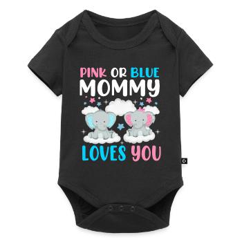 Pink Or Blue Mama Loves You Sex - Baby Premium short-sleeve bodysuit - black - Front
