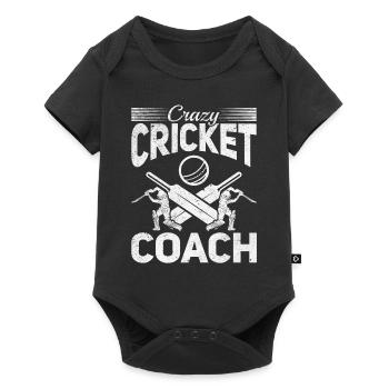 Crazy Cricket Coach - Cricketing Cricket Player - Baby Premium short-sleeve bodysuit - black - Front