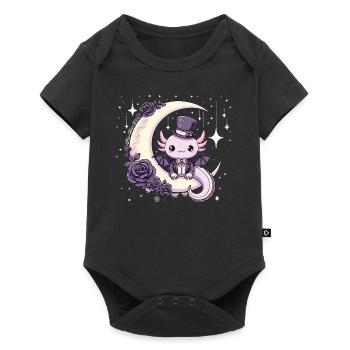 Kawaii gothique Axolotl couleurs Pastel gothique gothique - Body à manches courtes Premium Bébé - noir - Devant
