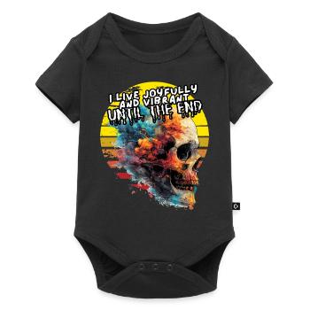 I live joyfully and vibrant until the end. Life - Baby Premium short-sleeve bodysuit - black - Front