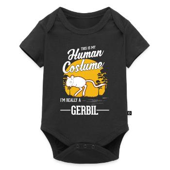Gerbil Human Costume Rennmaus - Baby Premium short-sleeve bodysuit - black - Front