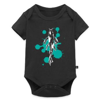 Single Koi Strength River of Life - Baby Premium short-sleeve bodysuit - black - Front