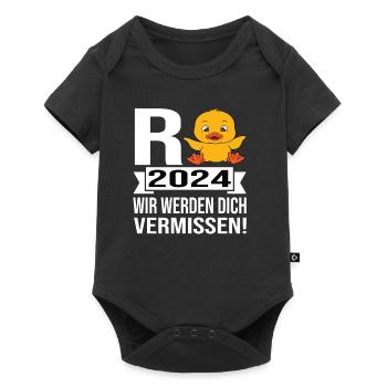 Pension 2024 Pensionärin 2024 Rente 2024 - Baby Premium Kurzarmbody - Schwarz - Vorne