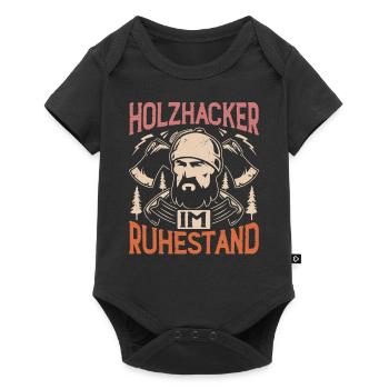 HOLZHACKER IM RUHESTAND - Baby Premium Kurzarmbody - Schwarz - Vorne