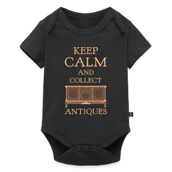 Antique Collector Passion - Keep Calm and Collect - Baby Premium short-sleeve bodysuit - black - Front