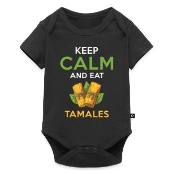 Tamales Lover Design - Restez calme et mangez des tamales - Body à manches courtes Premium Bébé - noir - Devant