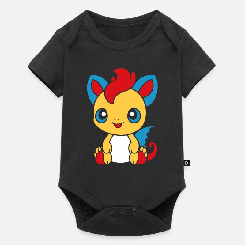 Bébé dragon - Body à manches courtes Premium Bébé - noir