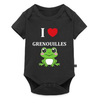 Petite grenouille - Body à manches courtes Premium Bébé - noir - Devant