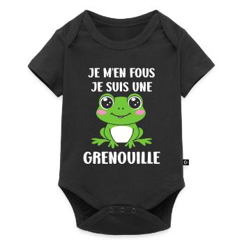Petite grenouille - Body à manches courtes Premium Bébé - noir - Devant