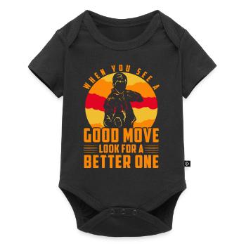 When you see a good move look for a better one - Baby Premium short-sleeve bodysuit - black - Front