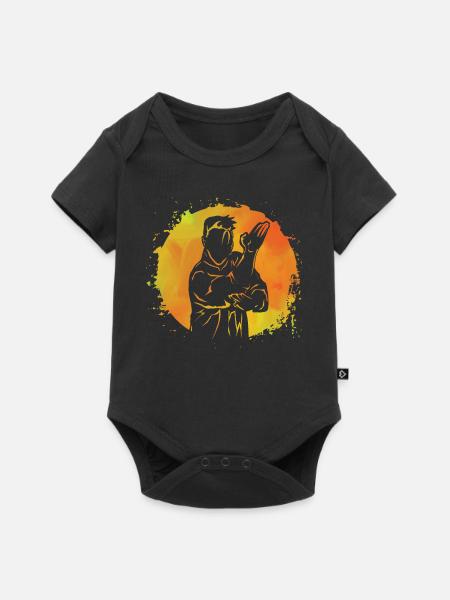 Wing Chun - Baby Premium Kurzarmbody - Schwarz