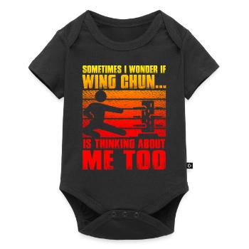 Sometimes I wonder if Wing Chun is thinking about - Baby Premium short-sleeve bodysuit - black - Front