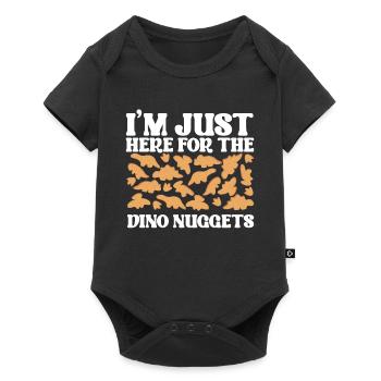 Nuggets de poulet Dino Amateurs de nuggets de dinosaures - Body à manches courtes Premium Bébé - noir - Devant