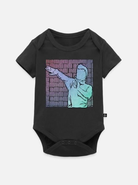 Wing Chun - Baby Premium Kurzarmbody - Schwarz