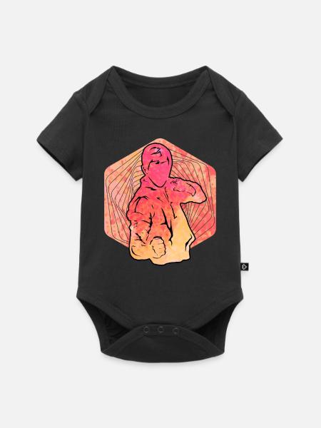 Wing Chun - Baby Premium Kurzarmbody - Schwarz