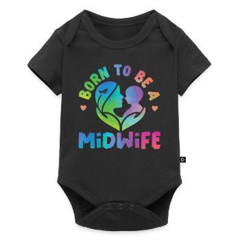 Nurse Midwife Birth Worker Born To - Baby Premium short-sleeve bodysuit - black - Front