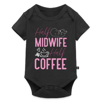 Nurse Midwife Birth Worker Coffee - Baby Premium Kurzarmbody - Schwarz - Vorne