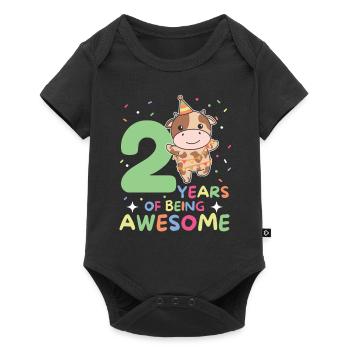Vache pour les enfants de 2 ans - Body à manches courtes Premium Bébé - noir - Devant