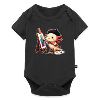Painter Art Artist Axolotl - Baby Premium short-sleeve bodysuit - black - Front