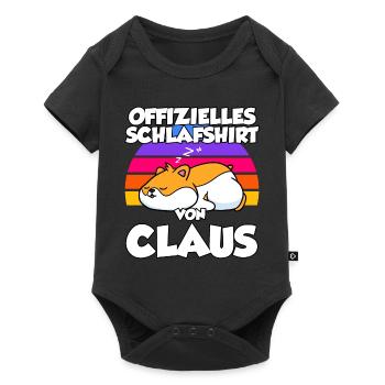 Offizielles Schlafshirt Von Claus - Baby Premium Kurzarmbody - Schwarz - Vorne