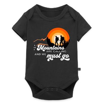 La randonnée en montagne nous appelle et nous devons y aller - Body à manches courtes Premium Bébé - noir - Devant