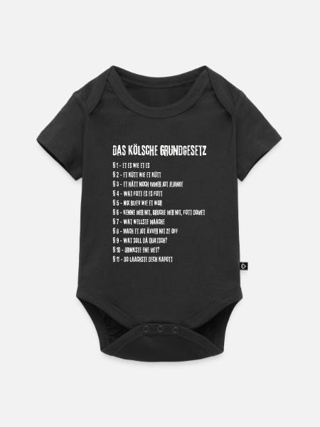 Et Kölsche Jrundjesetz Kölner Kölsche - Baby Premium Kurzarmbody - Schwarz