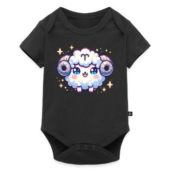 Aries Zodiac Sign Kawaii Character Birthdayd - Baby Premium short-sleeve bodysuit - black - Front