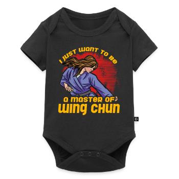 Je veux juste être un Maître de Wing Chun - Body à manches courtes Premium Bébé - noir - Devant