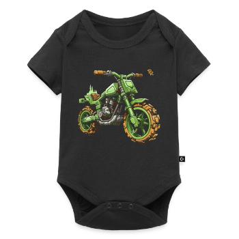 Pixel Bike : Moto Motocross - Body à manches courtes Premium Bébé - noir - Devant