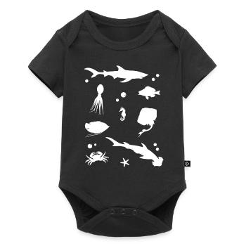 Oceanic Shadow Play Elegant Deep Sea - Baby Premium short-sleeve bodysuit - black - Front