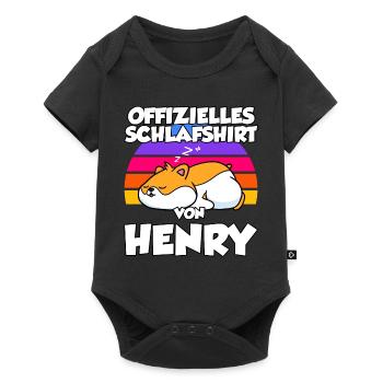 Henry's Official Sleep Shirt - Baby Premium short-sleeve bodysuit - black - Front
