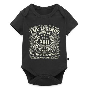 January 2011 Anniversary 2011 January Year - Baby Premium short-sleeve bodysuit - black - Front