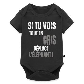 cadeau homme, femme, humour, t-shirt humoristique - Body à manches courtes Premium Bébé - noir - Devant