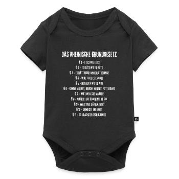 Et Kölsche Jrundjesetz Kölner Kölsche - Baby Premium Kurzarmbody - Schwarz - Vorne