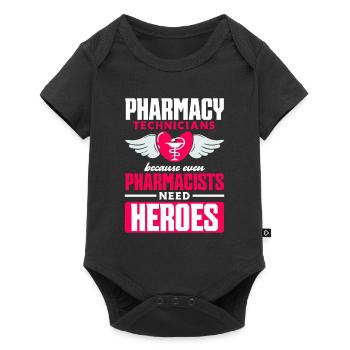 Apotheker Apothekerin Apotheke Geschenk - Baby Premium Kurzarmbody - Schwarz - Vorne