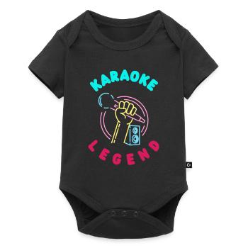 Chanteur de karaoké Chanteur de karaoké Musique - Body à manches courtes Premium Bébé - noir - Devant