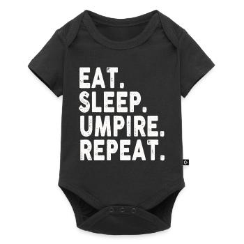 Cadeaux d’arbitre pour les hommes Drôle Amant Manger Sommeil Arbitre - Body à manches courtes Premium Bébé - noir - Devant