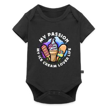Amateur de crème glacée Ma passion Ma crème glacée Sweet Ice - Body à manches courtes Premium Bébé - noir - Devant