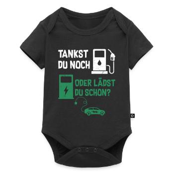 Tankst Du Noch Oder Lädst Du Schon? - Baby Premium Kurzarmbody - Schwarz - Vorne
