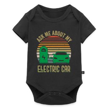 Ask Me About My Electric Car Driver EV Car - Baby Premium short-sleeve bodysuit - black - Front