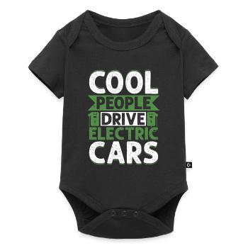 Cool People Drive Electric Cars Driver EV Car - Baby Premium Kurzarmbody - Schwarz - Vorne